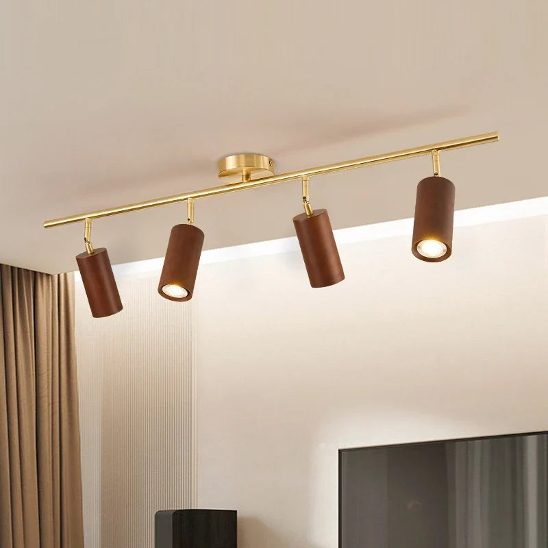 spot de plafond réglable en bois pour hôtel et magasin