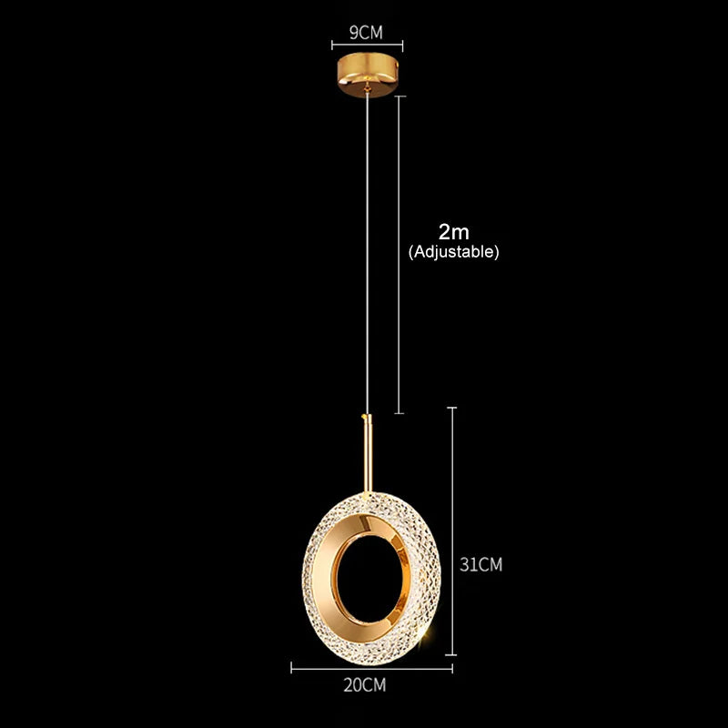 Anneau nordique suspension LED lumières intérieur lampe suspendue décor de chambre pour chevet chambre salon moderne suspension