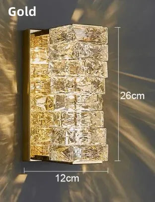 applique murale en cristal moderne lampe à led pour intérieur