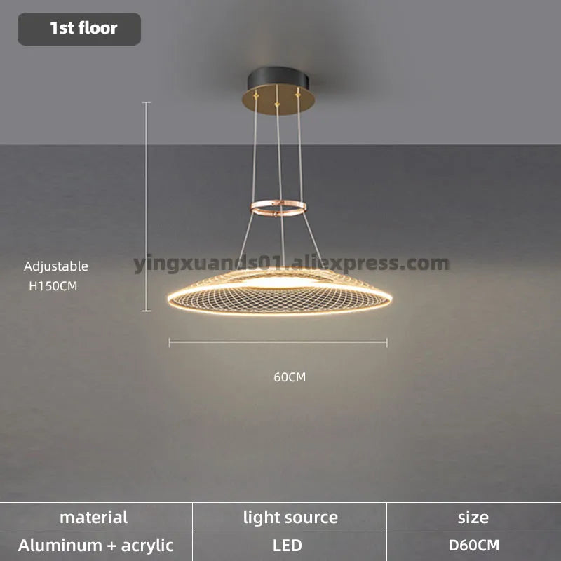 suspension double lampes led pour hôtel restaurant