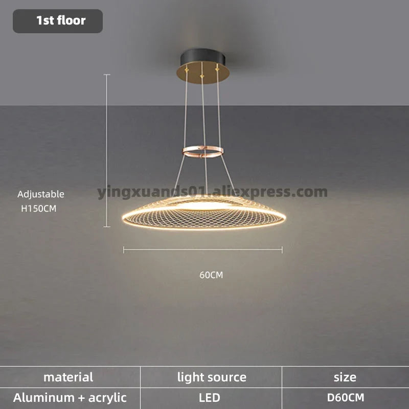 Plafonniers pour salon double lampes suspendues pour cuisine île hôtel Restaurant lustres LED Suspension