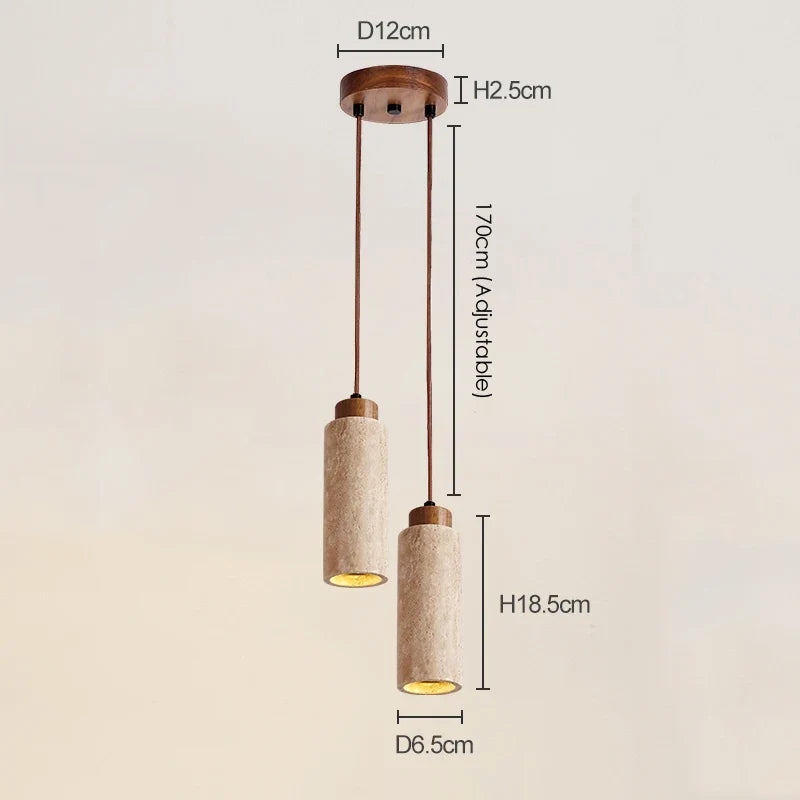 ensemble de 3 suspensions wabi sabi naturelles led