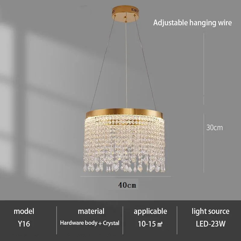 plafonnier led moderne en cristal luminaire décoratif d'intérieur