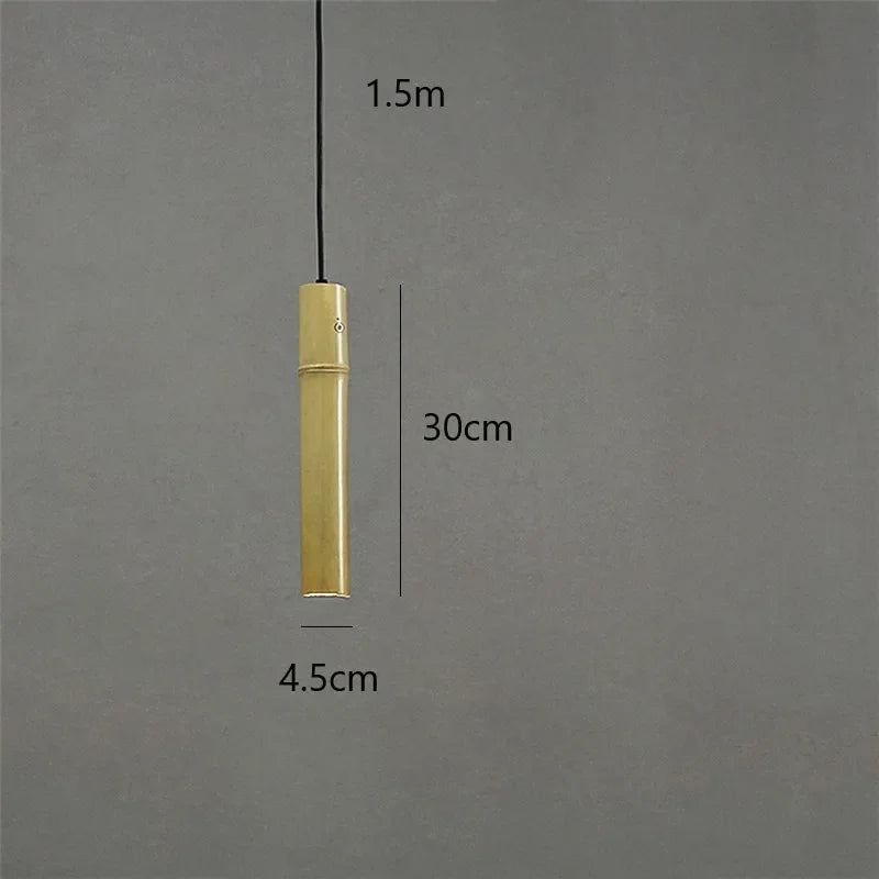suspension en bambou style minimaliste chinois led