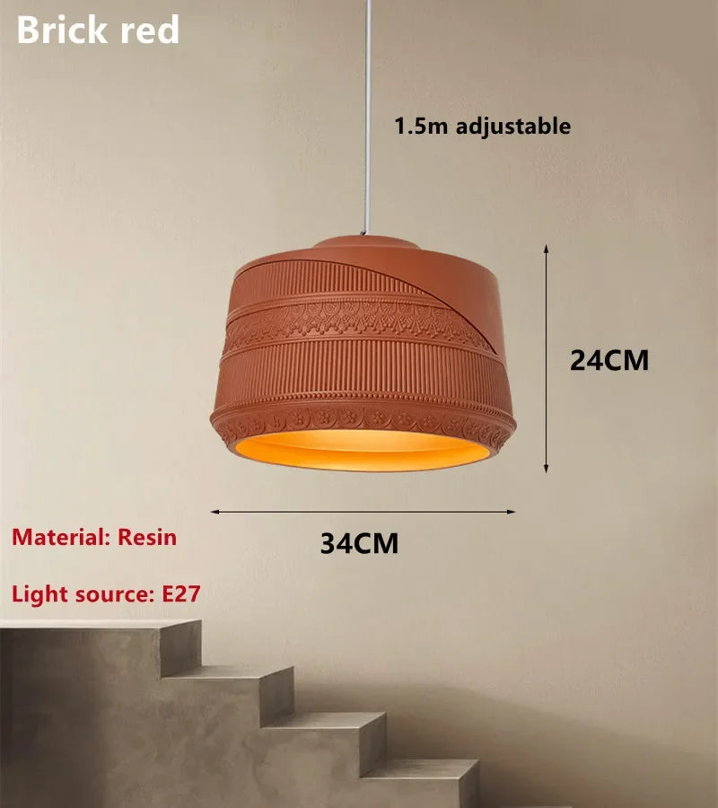 French Retro Restaurant Wabi-Sabi Chandelier Minimalist Study Bedroom Lamp Cafe Home Decor Kitchen Island Table Lighting Fixture