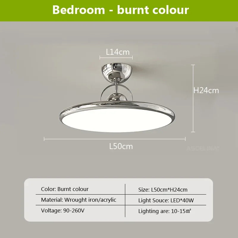 plafonnier led nordique en fer avec soucoupe volante luminaire décoratif d'intérieur