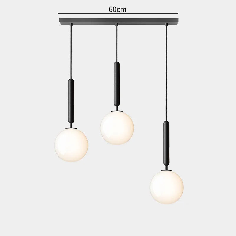 lustre moderne en verre pour décoration intérieure élégante