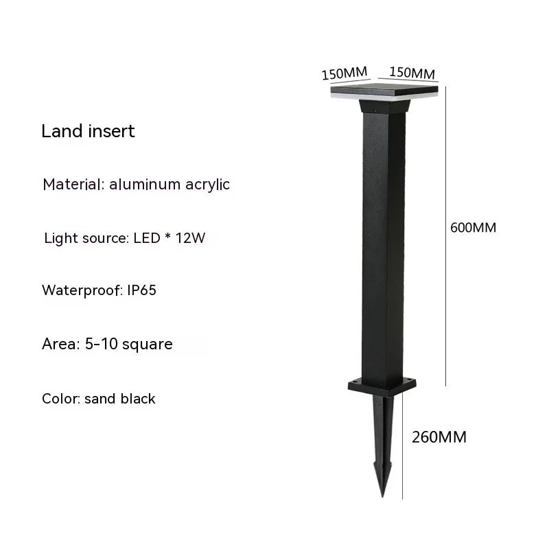 Lampe LED pour pelouse