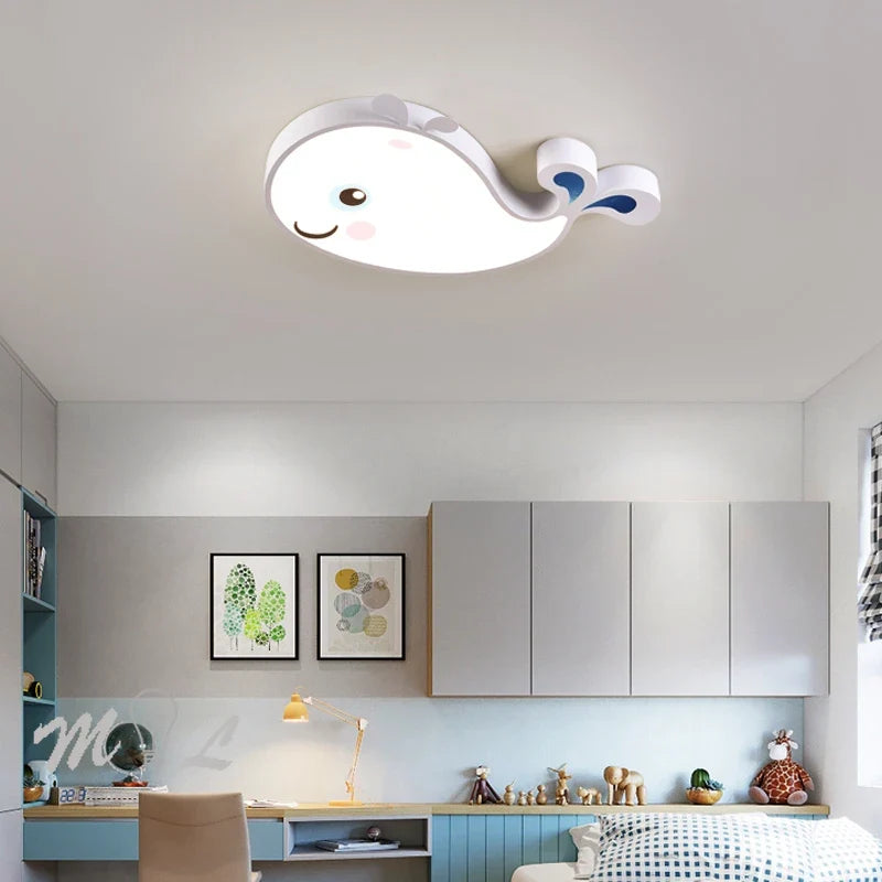 plafonnier led baleine éclairage créatif moderne pour enfant