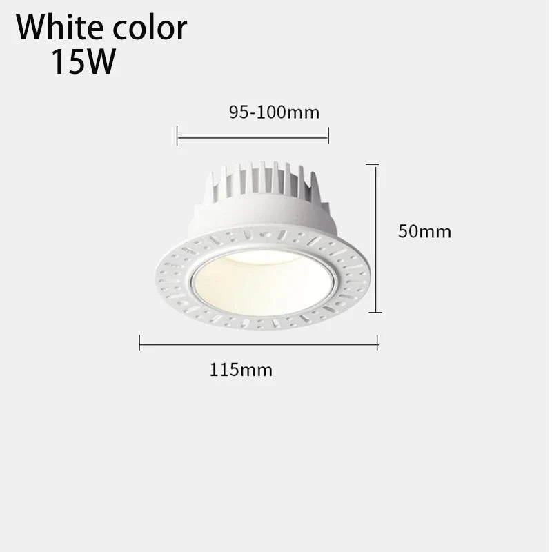 led sans bordure downlight spots remplaçables encastrés pour éclairage intérieur