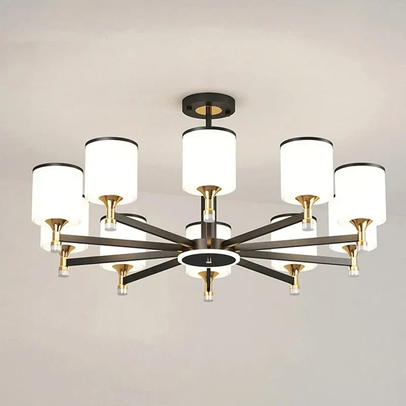 lustre nordique 15 têtes design moderne luxe pour intérieur lumineux