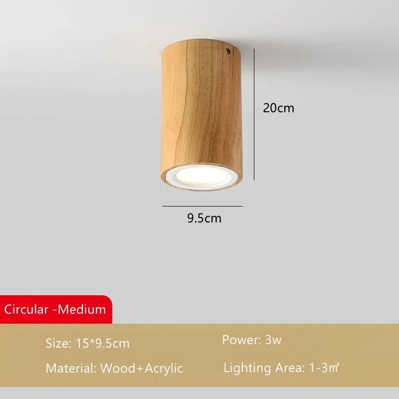 Lampe plafonnier moderne bois surface