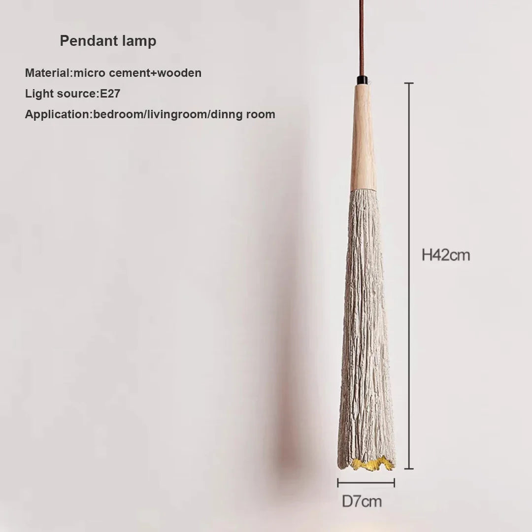 Wabi-sabi Cement Pendant Light Bedroom High Quality Suspension Ceiling Chandelier Living Dining Room Hanging Lamp