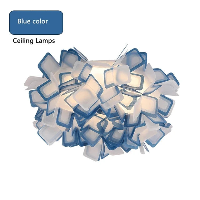 suspension fleur design italie led acrylique pour salon chambre