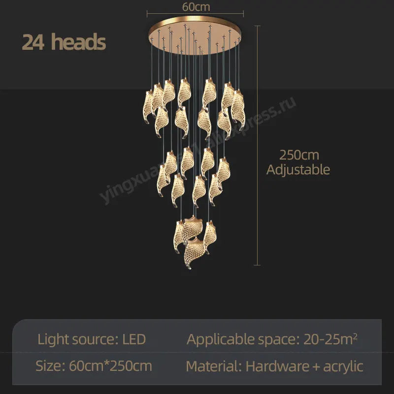 lustre led suspendu pour éclairage moderne intérieur
