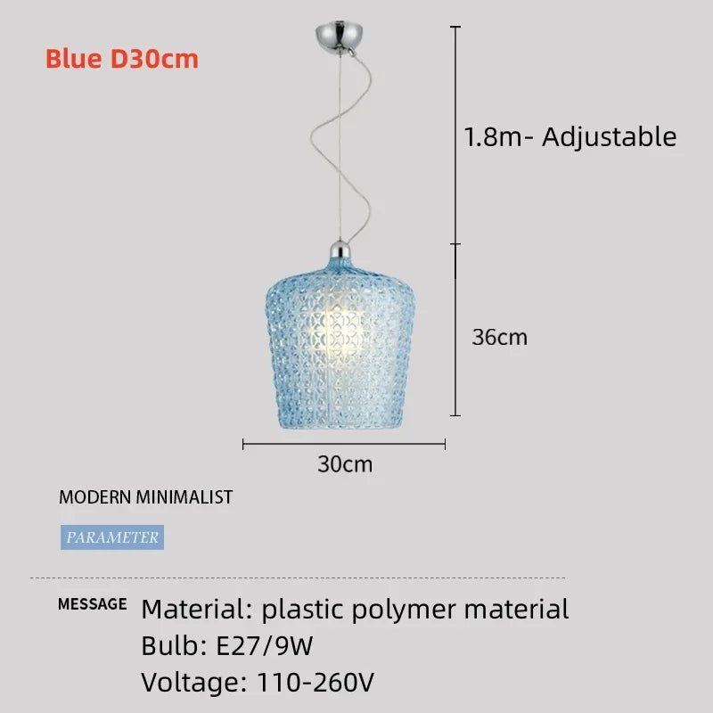 lustre italien moderne creux décoratif avec lumières led acryliques