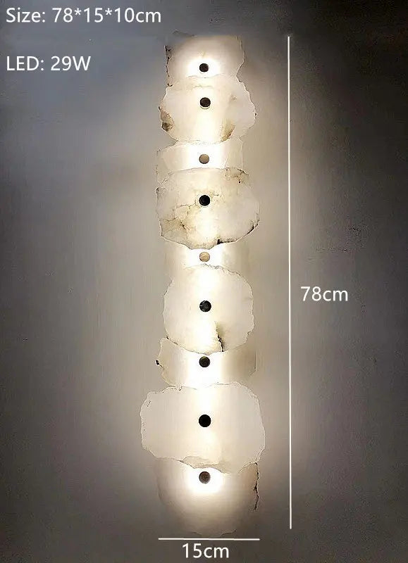 applique murale art déco en marbre naturel avec éclairage led élégant