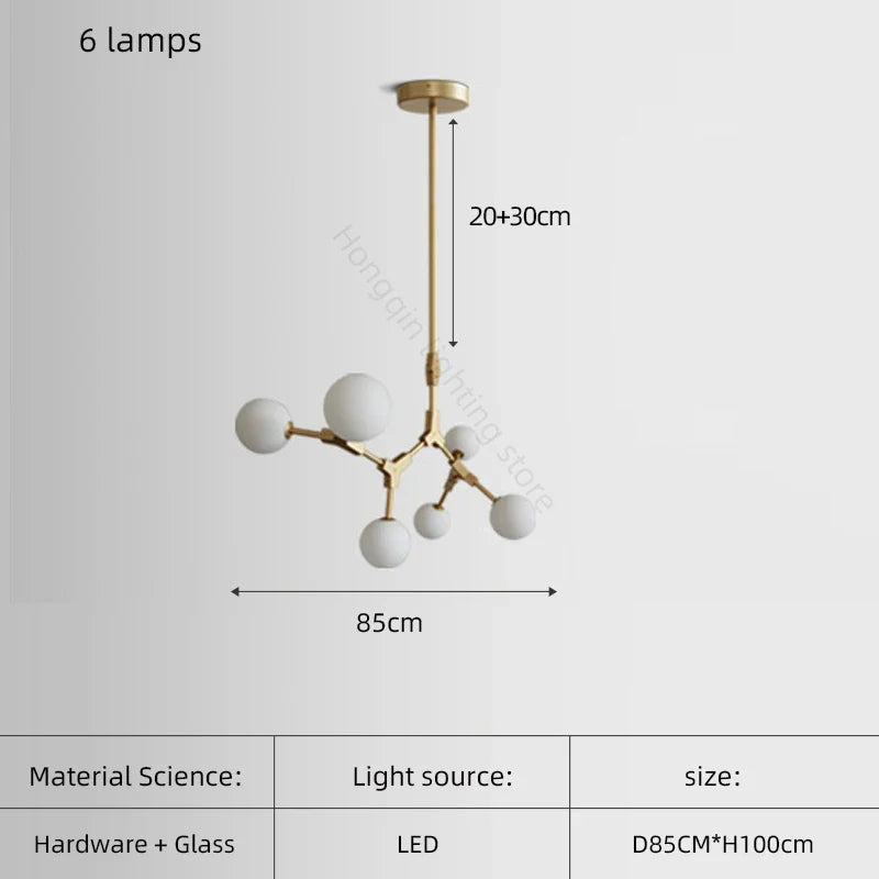 lustre minimaliste en verre pour un éclairage élégant