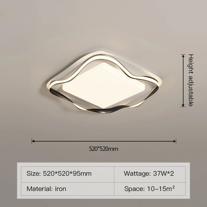 plafonnier led moderne design simple avec télécommande