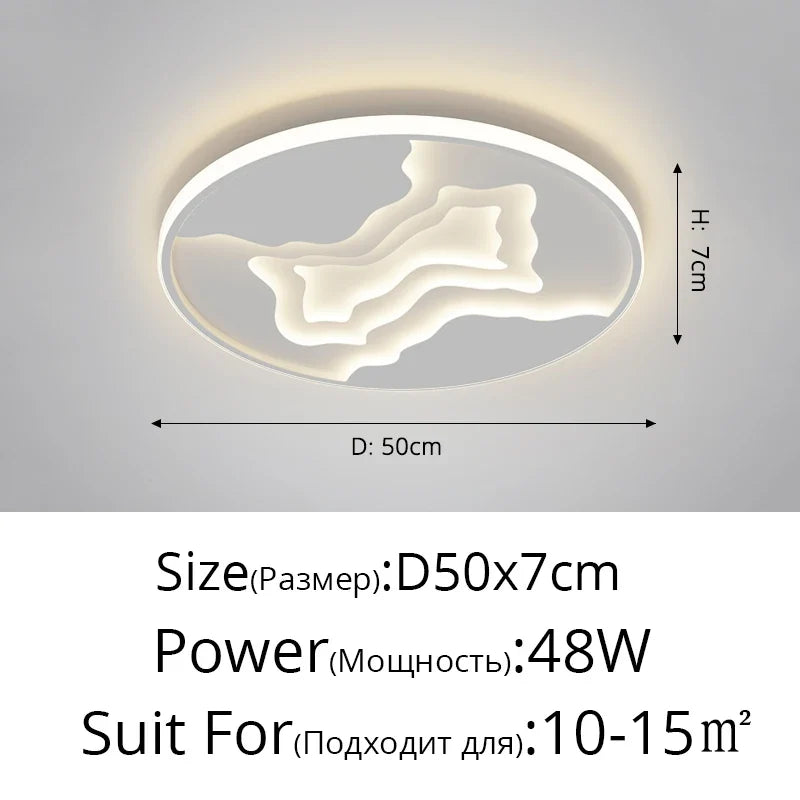 lustre nordique led ultra-mince au grain moderne atmosphérique