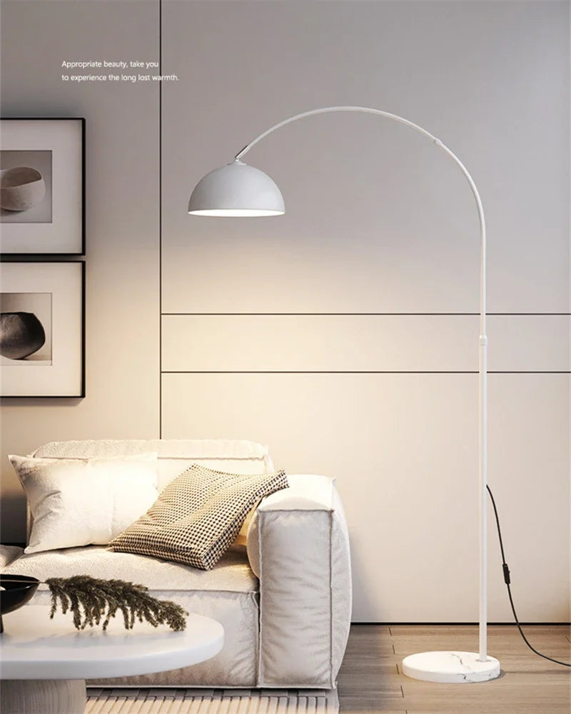Lampadaire LED moderne Simple Base en marbre métal debout lumière chambre salon décoration coin lampadaire