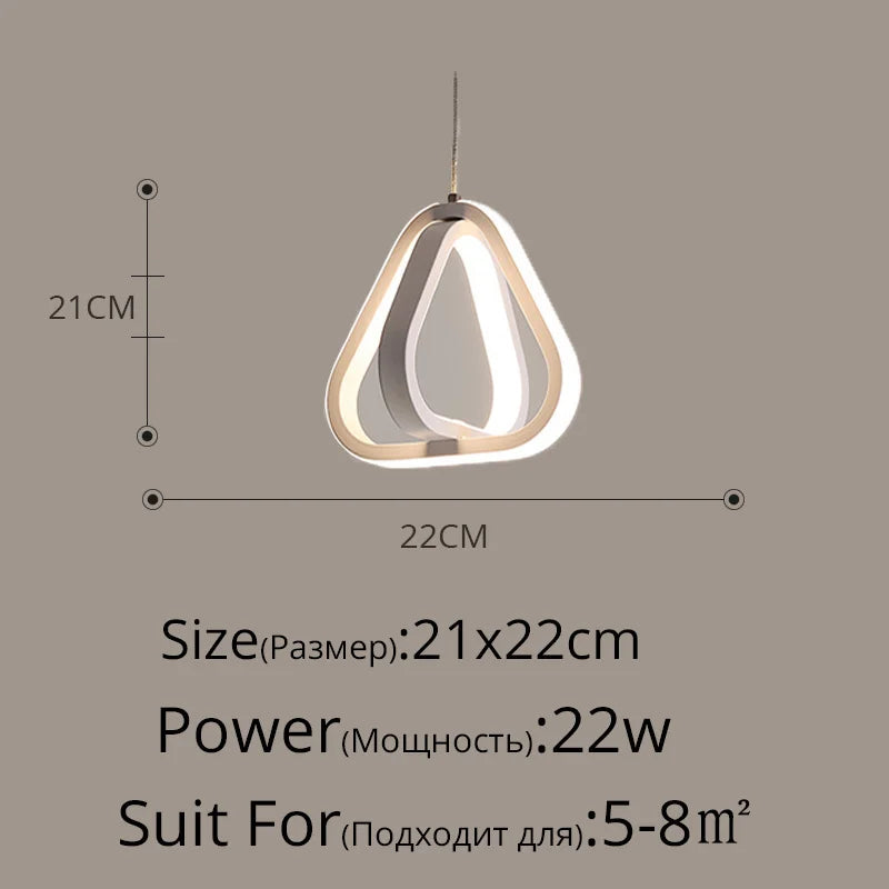 suspension led moderne pour éclairage intérieur design élégant