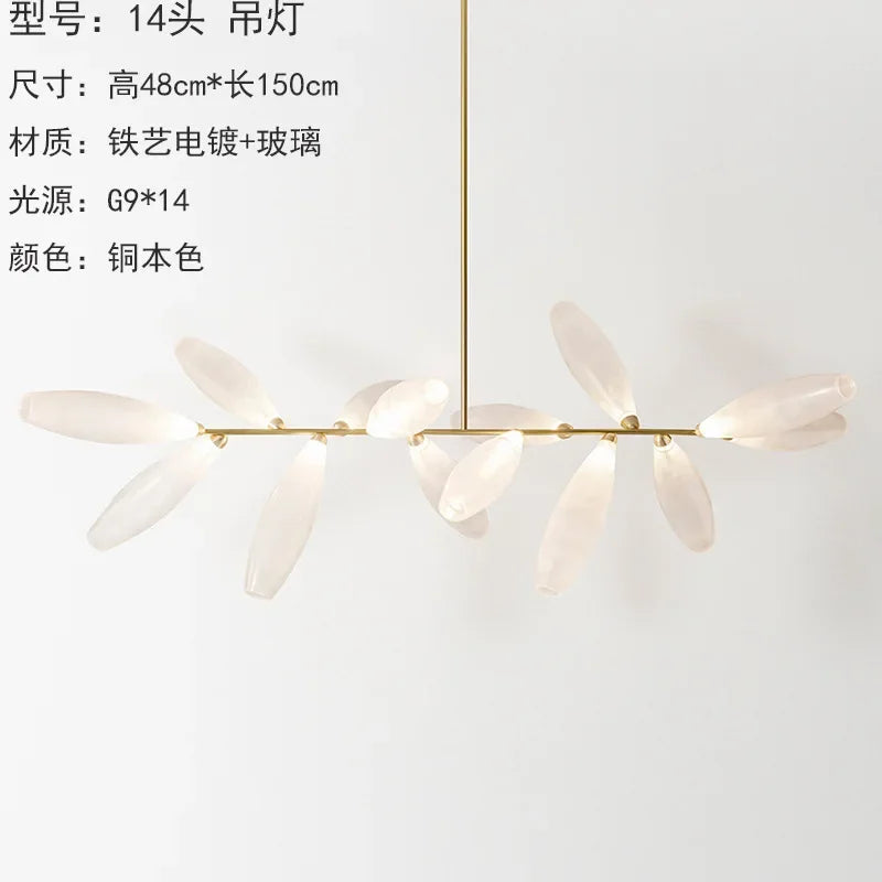 lustre moderne en verre design forme de raisin suspendu
