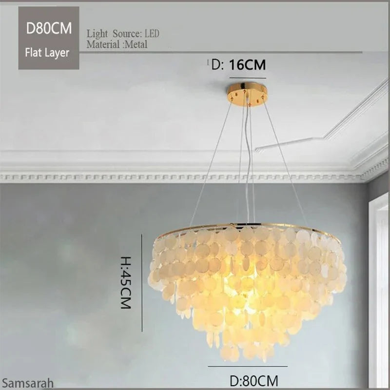 suspension en métal doré pour intérieur élégant