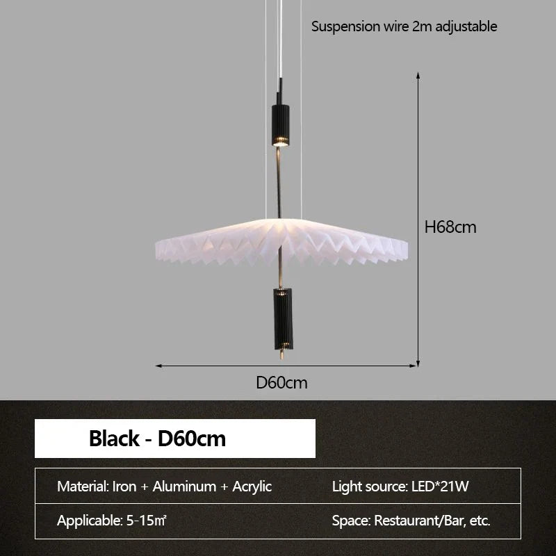 lustre minimaliste led art créatif pour intérieur moderne