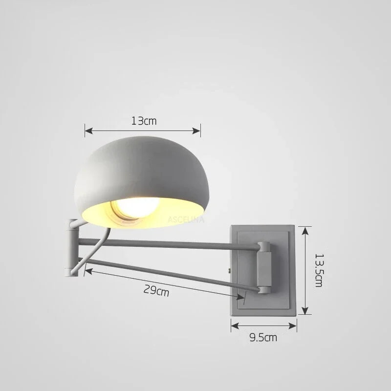 applique murale led moderne pliable et rétractable avec interrupteur