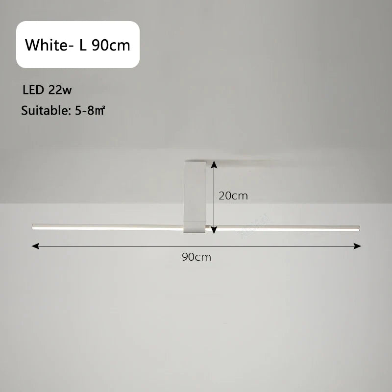 lampes de plafond minimalistes longues pour divers espaces
