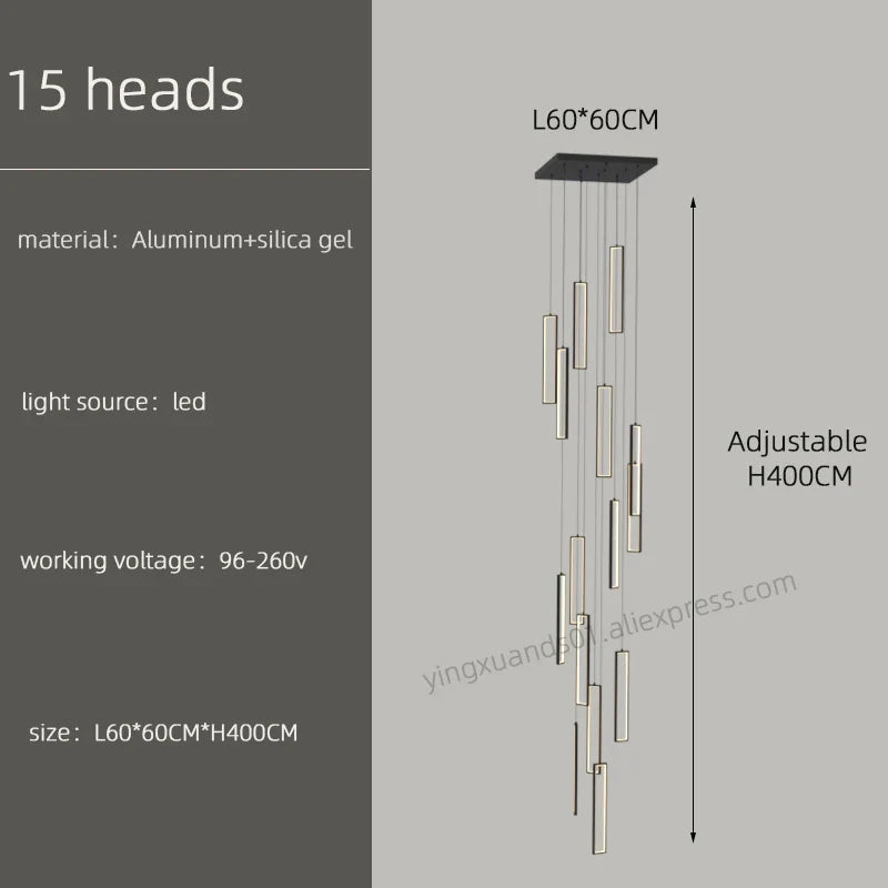 lustre suspendu moderne style loft pour intérieur élégant