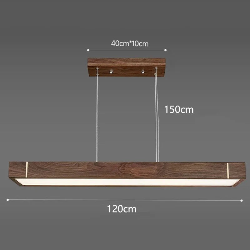 Lustre bois led suspendu au design moderne