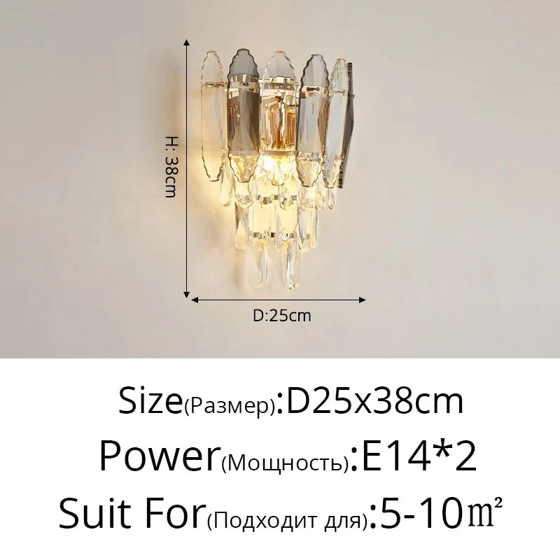 applique murale en cristal post-modernes style nordique simple