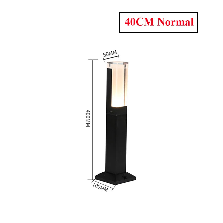lampadaire extérieur détecteur de mouvement étanche pour jardin