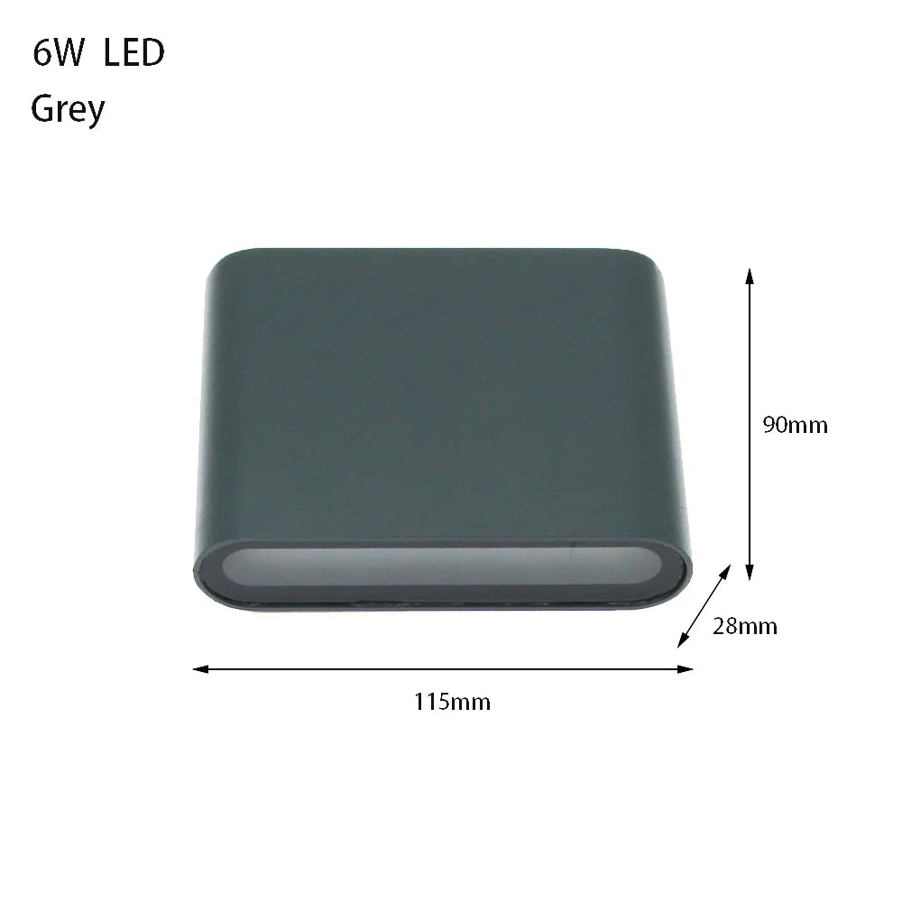 applique murale led moderne étanche luminaire décoratif intérieur extérieur aluminium
