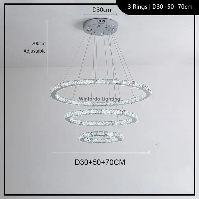 lustre en cristal winfordo pour hall d'exposition