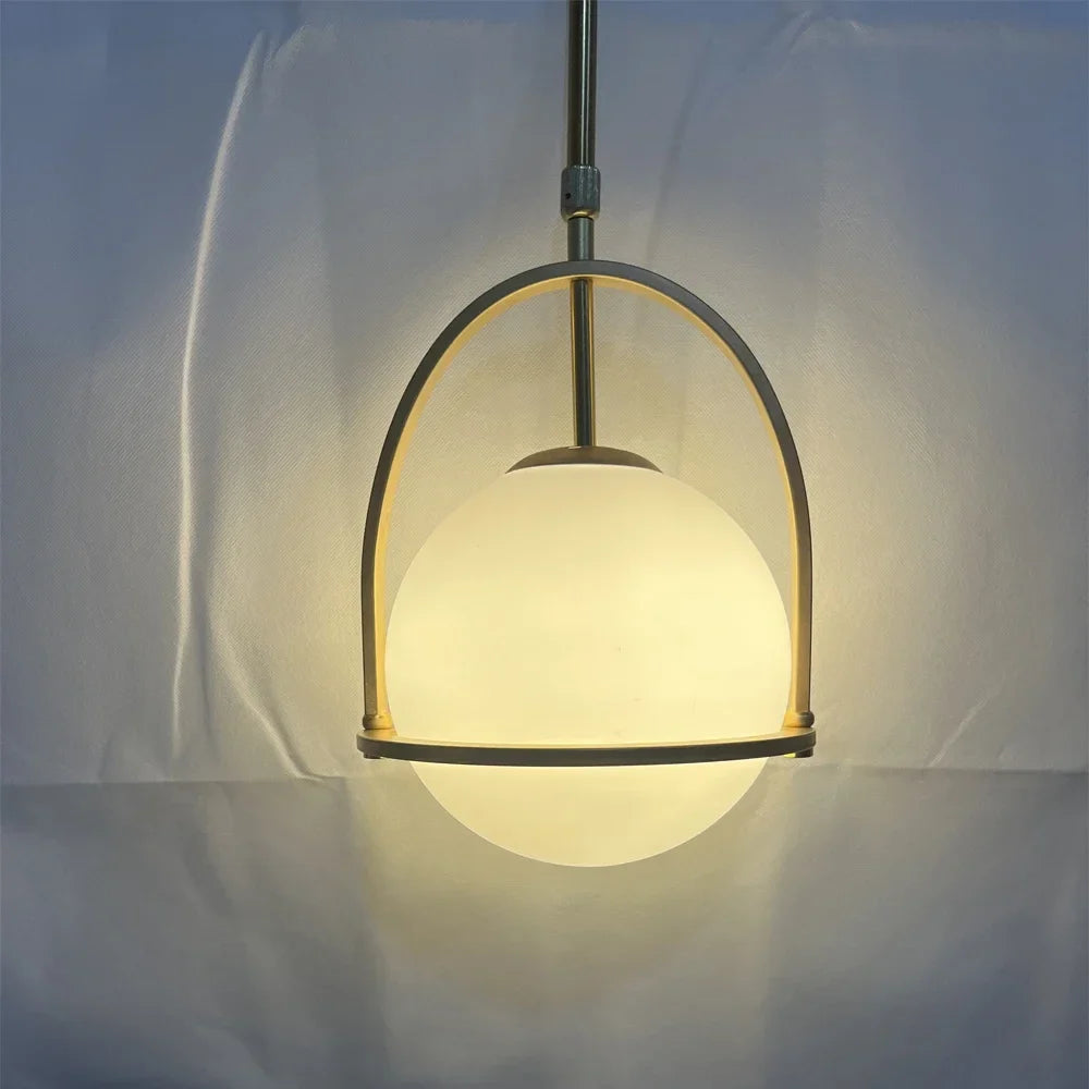 Nordic Globe Pendant Lamp Glass Ball Ceiling Suspension Hanging Light for Kitchen Island Dining Room