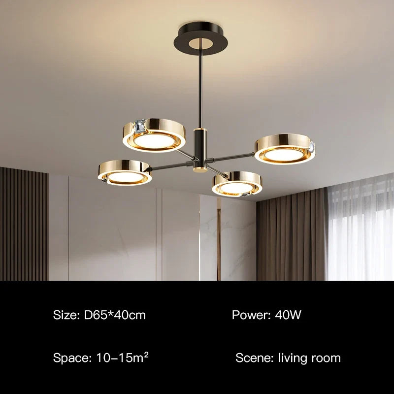 suspension led moderne au design minimaliste élégant pour intérieur