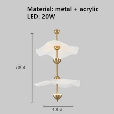 lustre créatif nordique en forme de lotus pour décoration intérieure