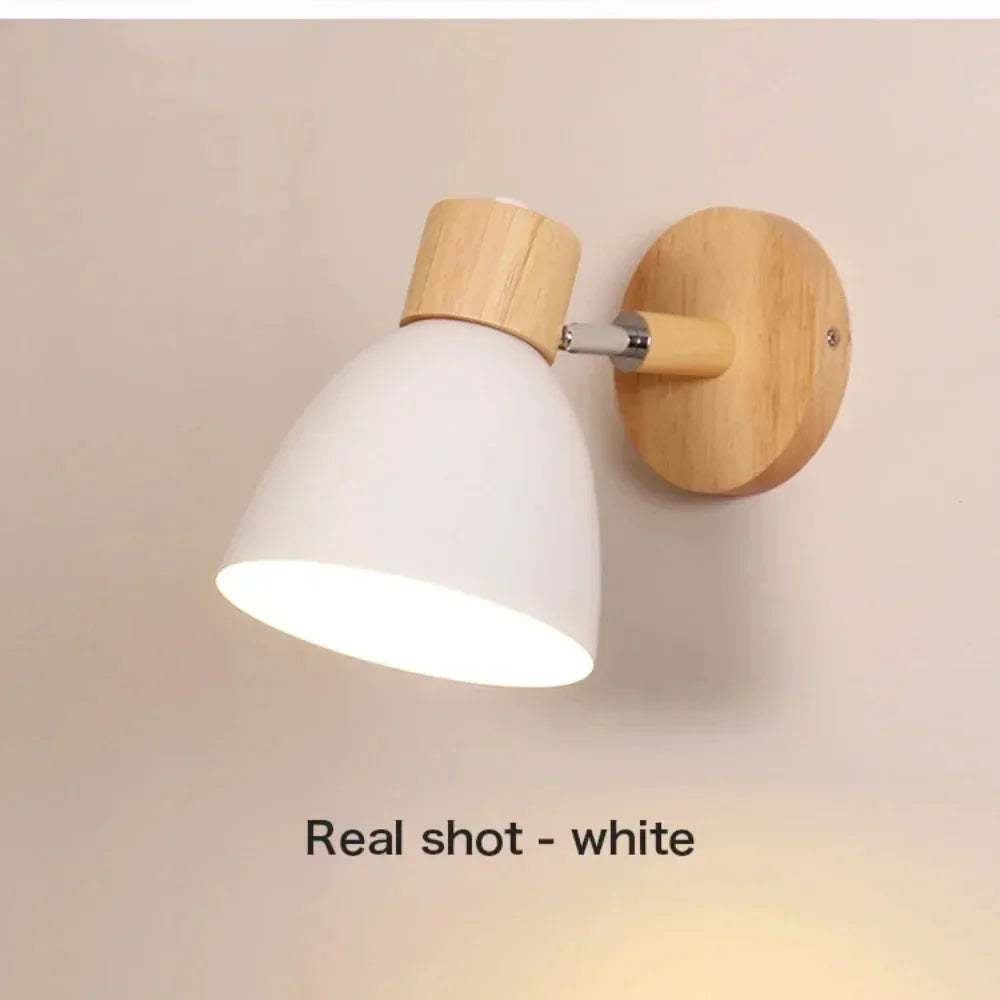 applique murale moderne en bois pour éclairage décoratif nordique