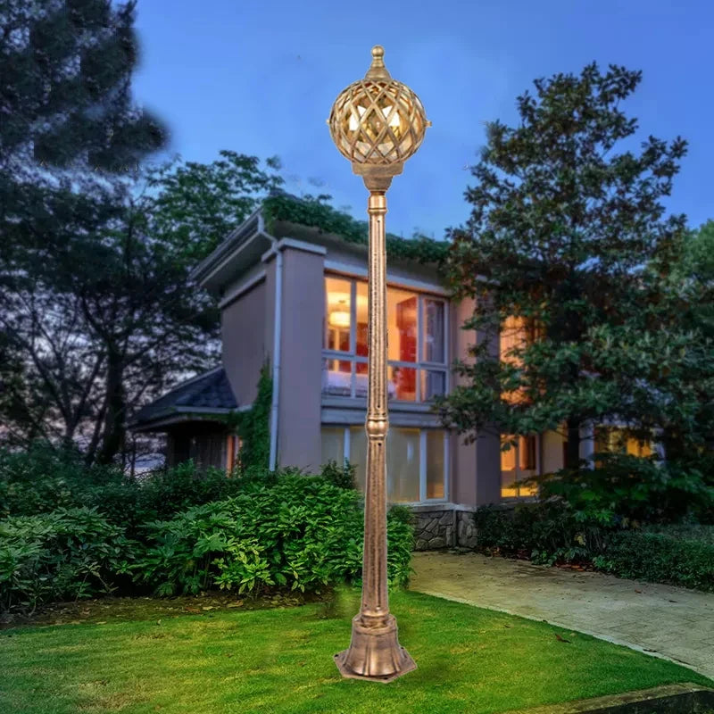 lampadaire de jardin à tête unique en led décoratif