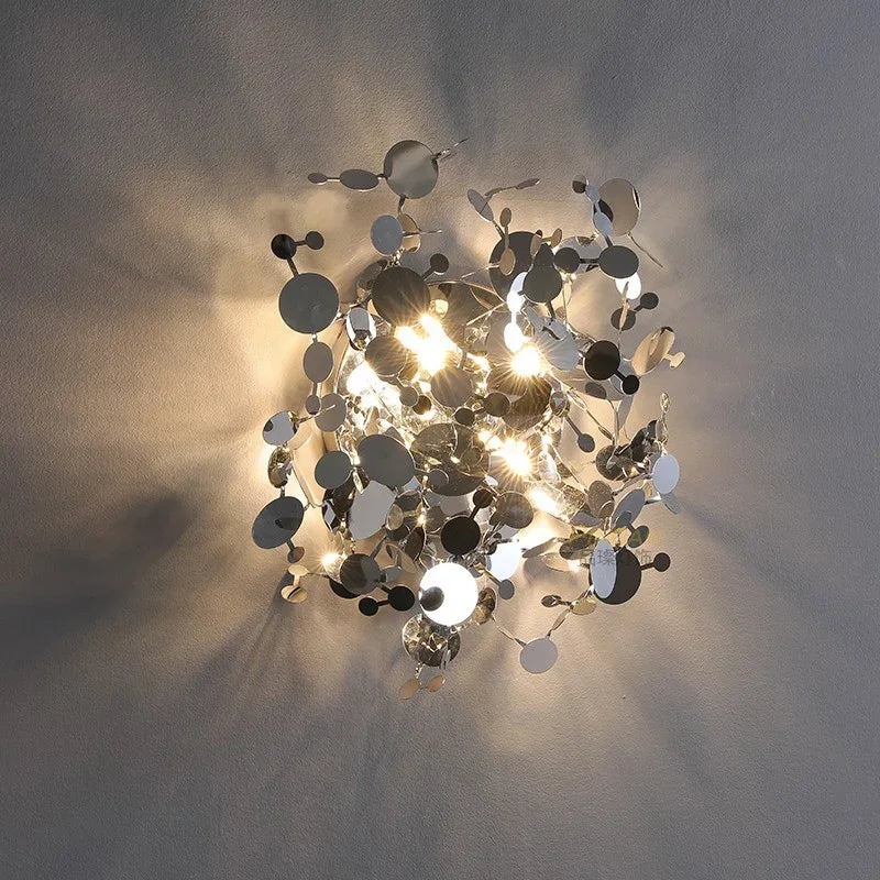 lustre moderne en acier inoxydable pour restaurant et boutique