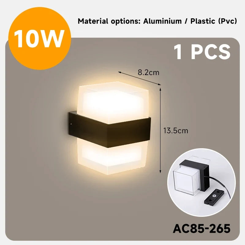 applique murale led moderne pour extérieur et jardin
