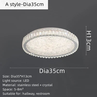 plafonnier led rond moderne en cristal pour restaurant hôtel 2022