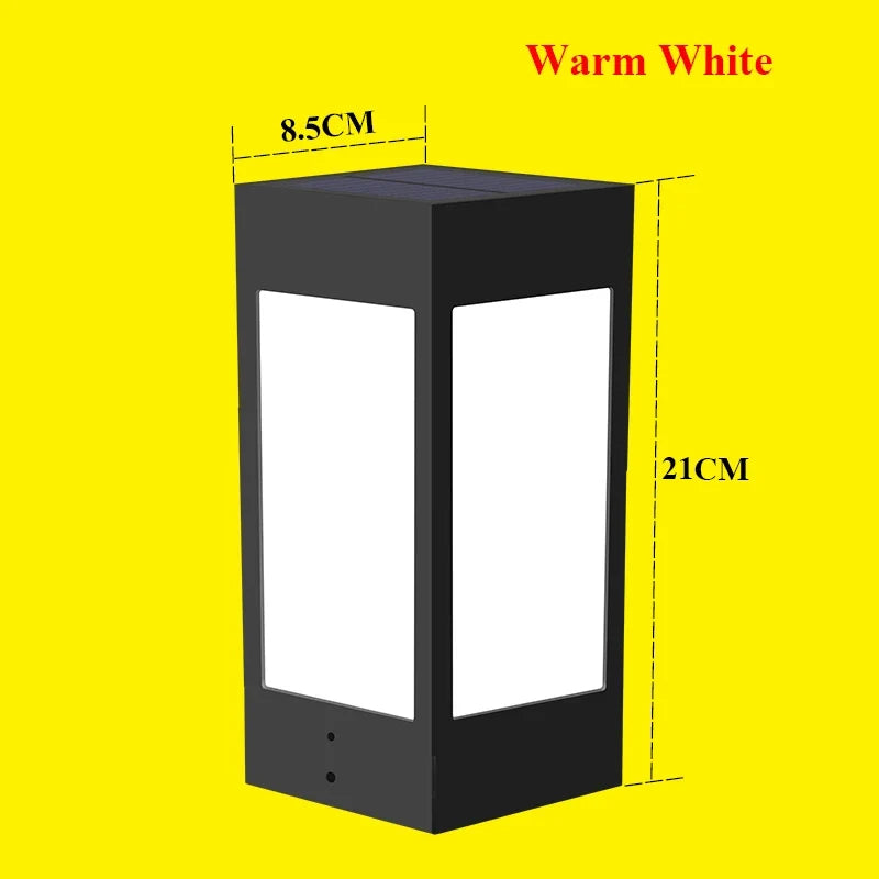 lanterne solaire colonne décorative pour jardin et extérieur