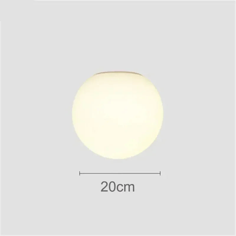 applique murale led moderne abat-jour rond en verre blanc