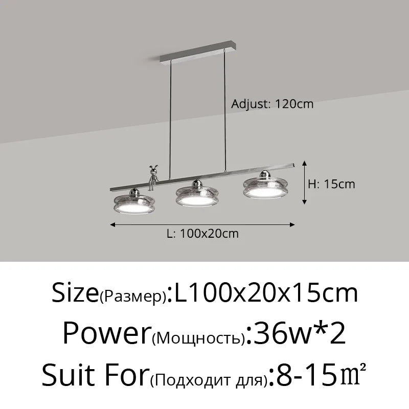 suspension minimaliste italienne pour éclairage intérieur moderne