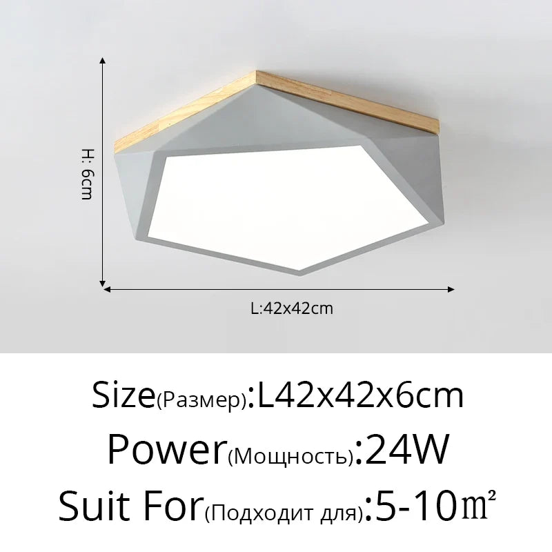 plafonniers led géométriques simples et modernes pour éclairage