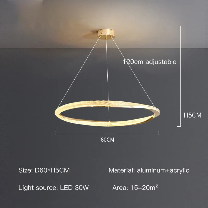 suspension led moderne avec design artistique et télécommande